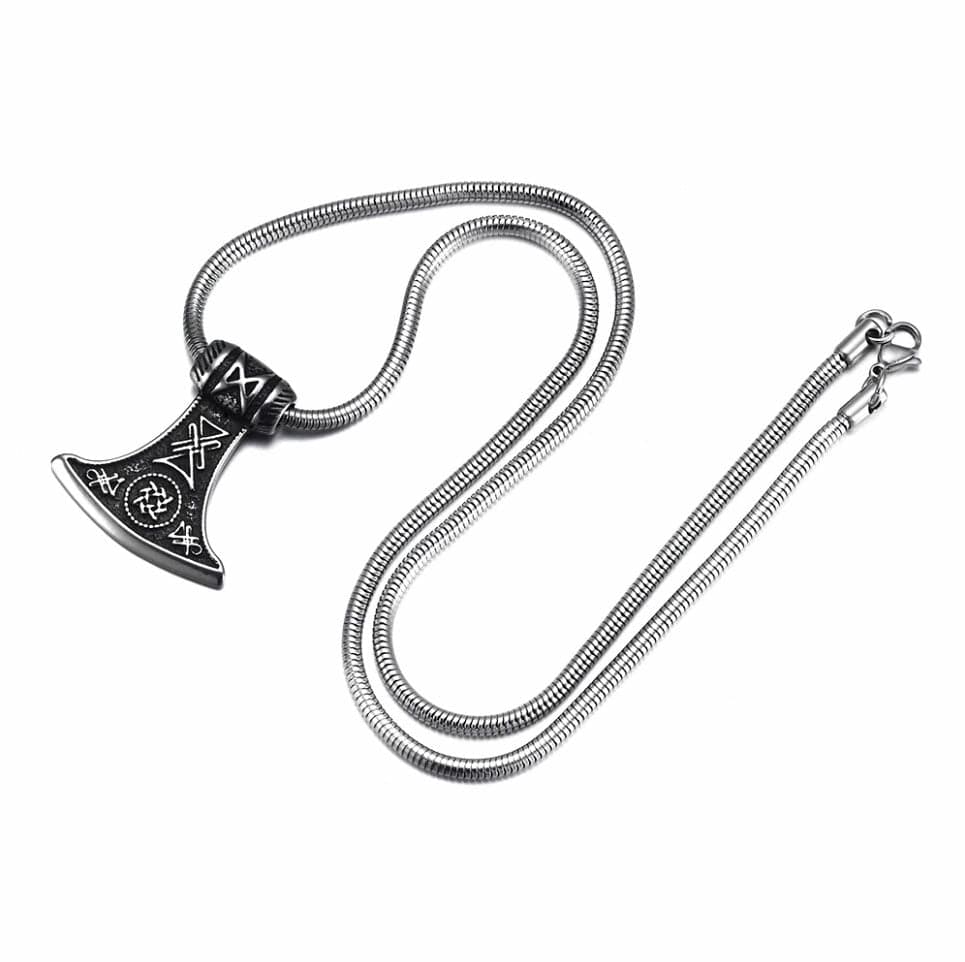 Viking Axe Stainless Steel - Strength Courage Viking Necklace 2 Viking Axe Stainless Steel - Strength Courage Viking Necklace - Image 2