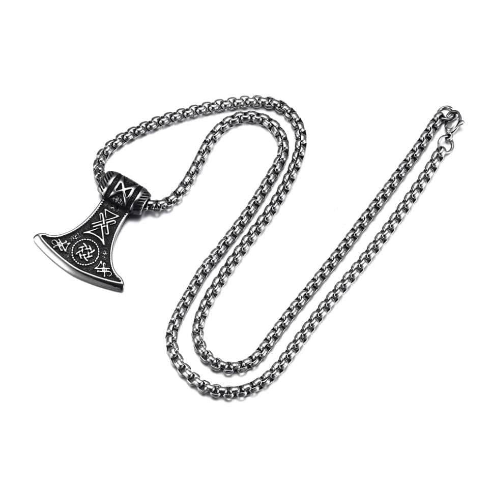 Viking Axe Stainless Steel - Strength Courage Viking Necklace 3 Viking Axe Stainless Steel - Strength Courage Viking Necklace - Image 3