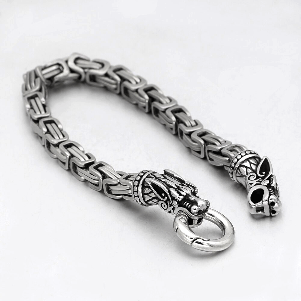 Viking Fenrir Stainless Steel Bracelet 2 Viking Fenrir Stainless Steel Bracelet - Image 2
