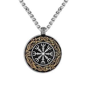 Viking Helm of Awe Stainless Steel Necklace