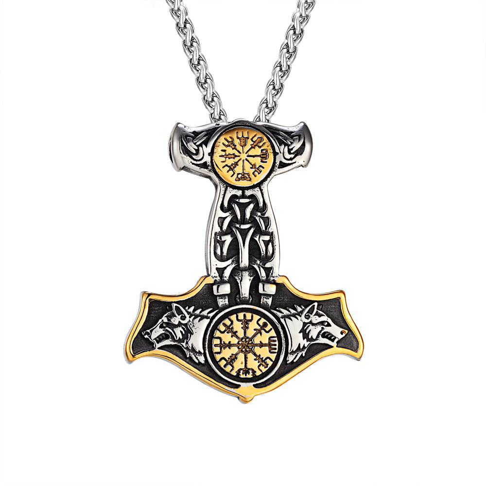 Viking Mjölnir Fenrir - Power Mythology Norse Necklace 1 Viking Mjölnir Fenrir - Power Mythology Norse Necklace