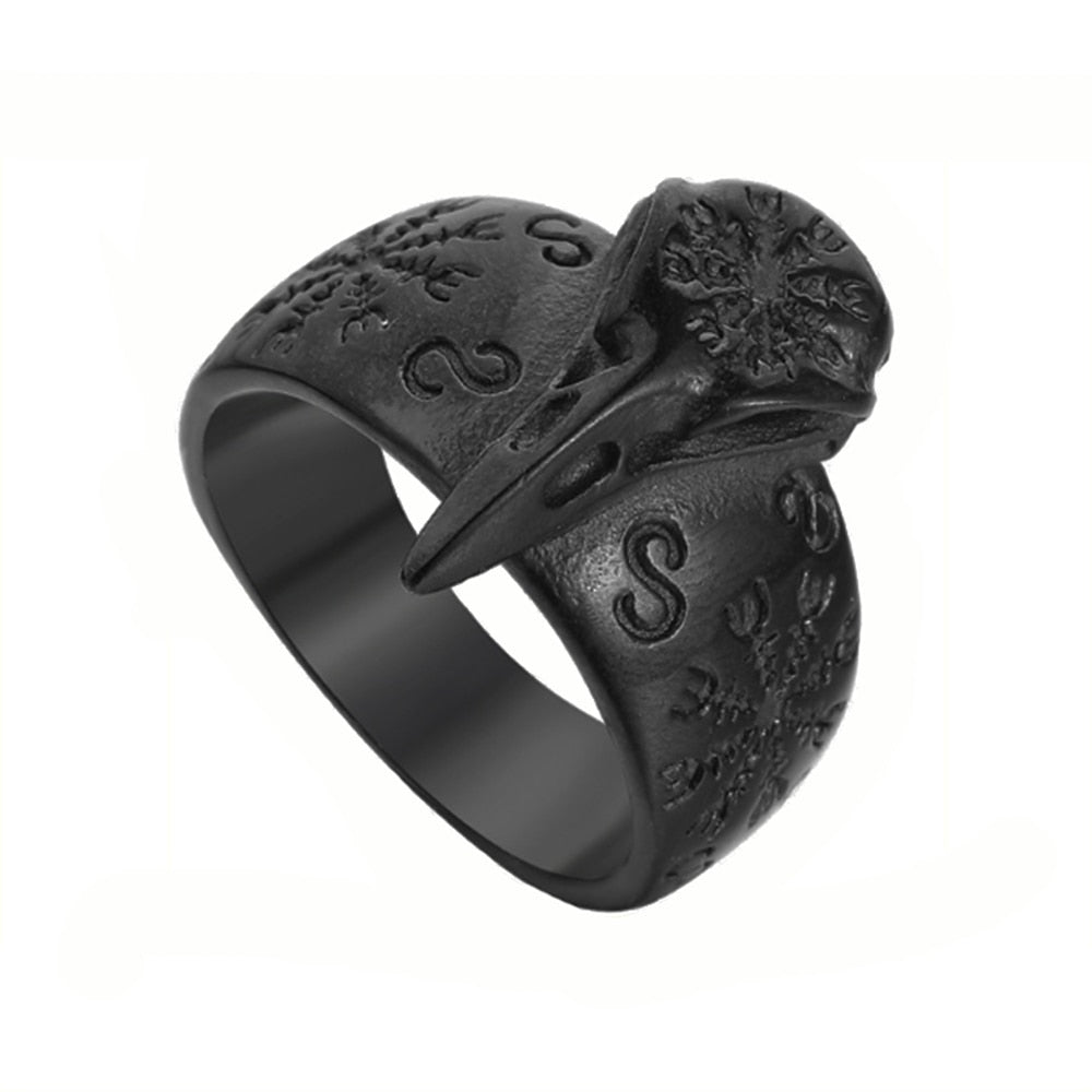 Viking Skull Raven Ring 2 Viking Skull Raven Ring - Image 2