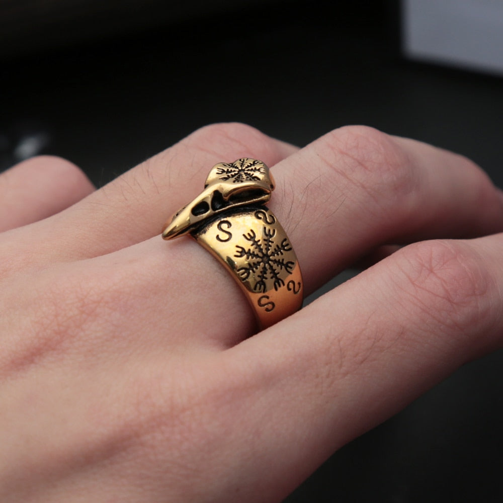 Viking Skull Raven Ring 4 Viking Skull Raven Ring - Image 4