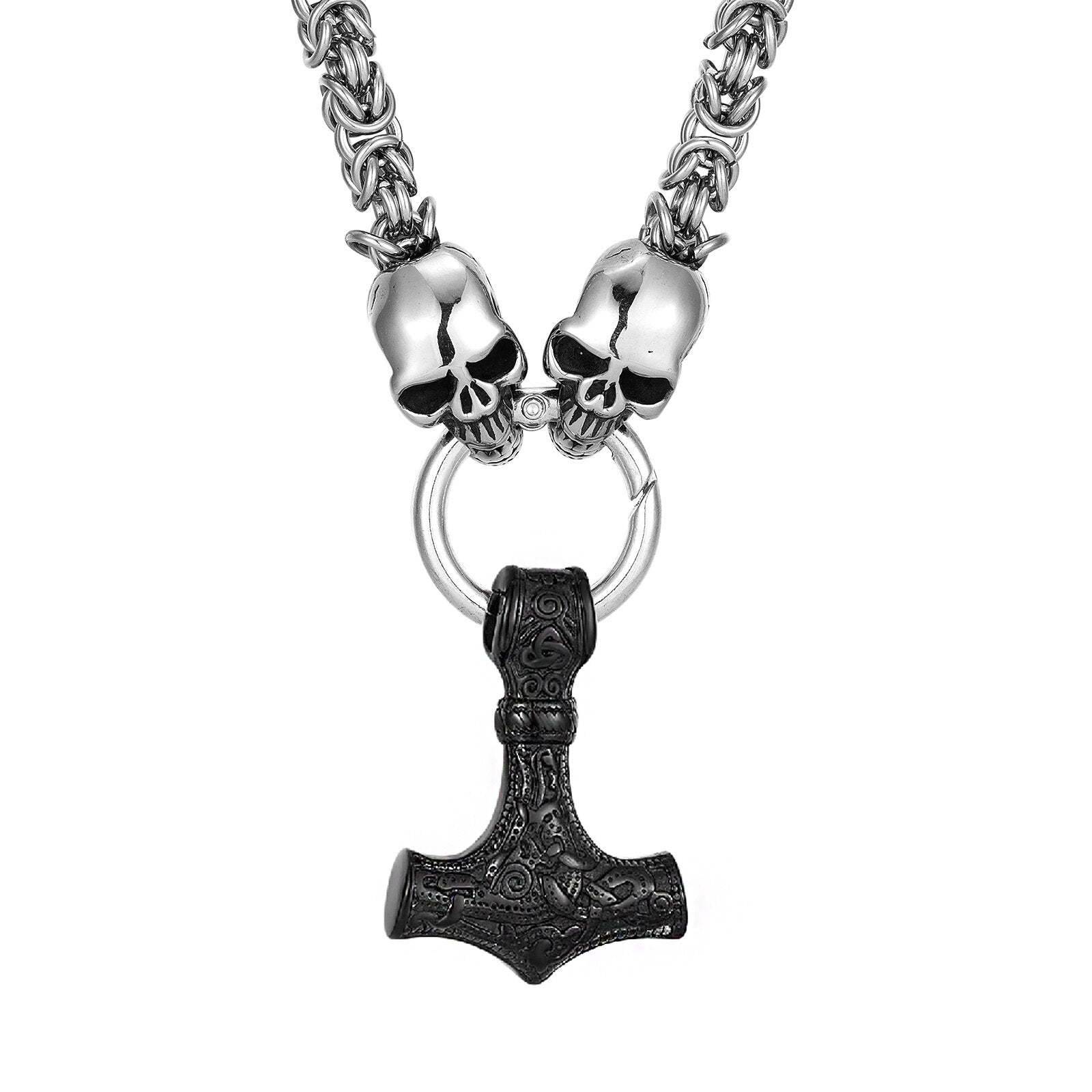 Viking Thor's Hammer Heads Death Necklace 3 Viking Thor's Hammer Heads Death Necklace - Image 3