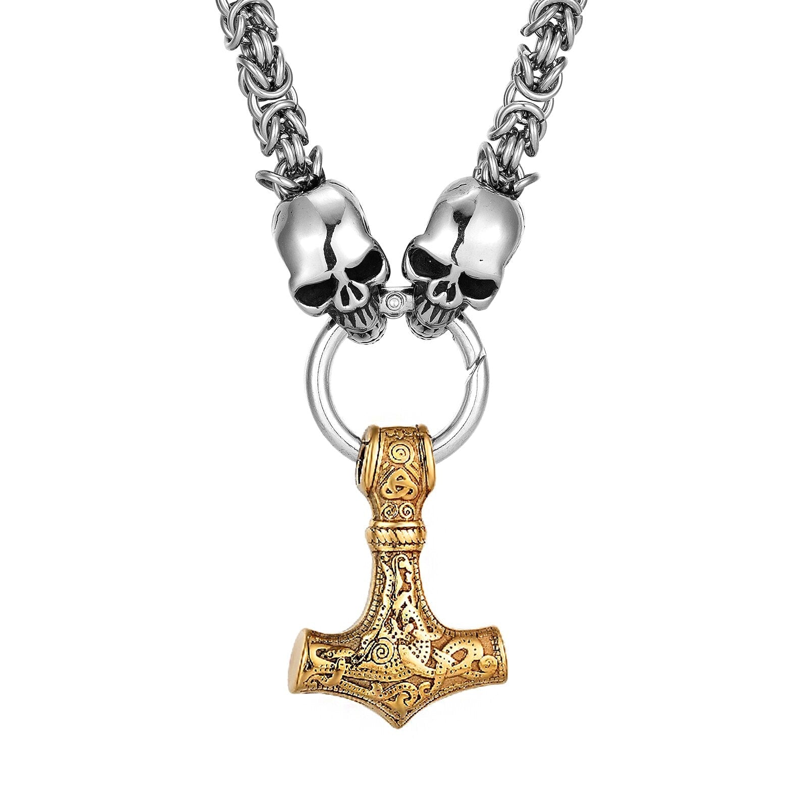 Viking Thor's Hammer Heads Death Necklace 4 Viking Thor's Hammer Heads Death Necklace - Image 4