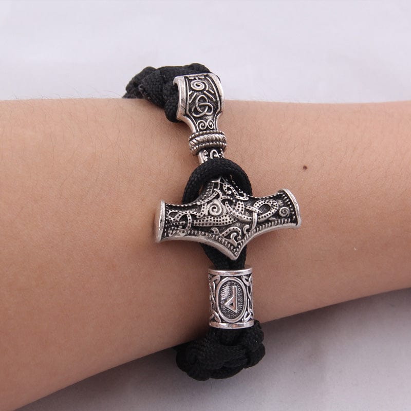 Viking Thor's Hammer Zinc Alloy Bracelet 2 Viking Thor's Hammer Zinc Alloy Bracelet - Image 2