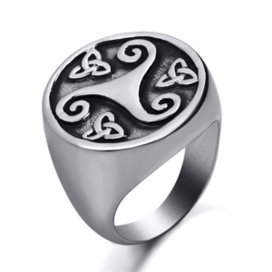 Viking Triskel Stainless Steel Ring