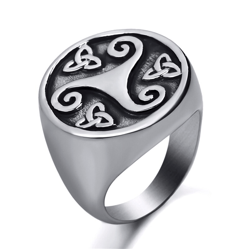 Viking Triskel Stainless Steel Ring 1 Viking Triskel Stainless Steel Ring