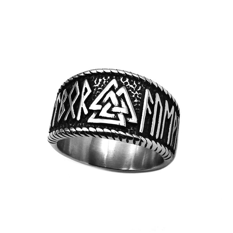 Viking Valknut & Runes Ring 1 Viking Valknut & Runes Ring