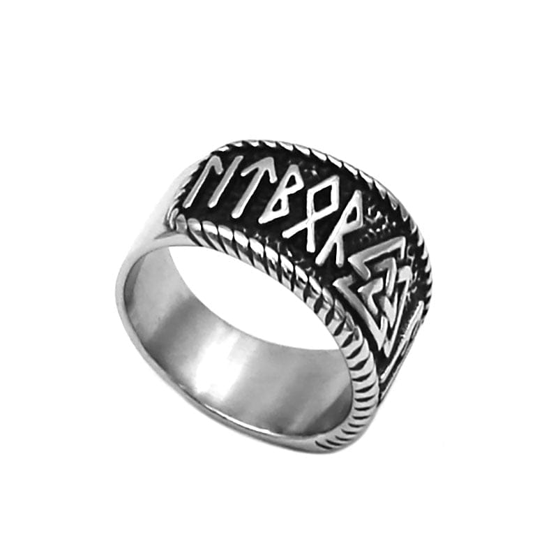 Viking Valknut & Runes Ring 2 Viking Valknut & Runes Ring - Image 2