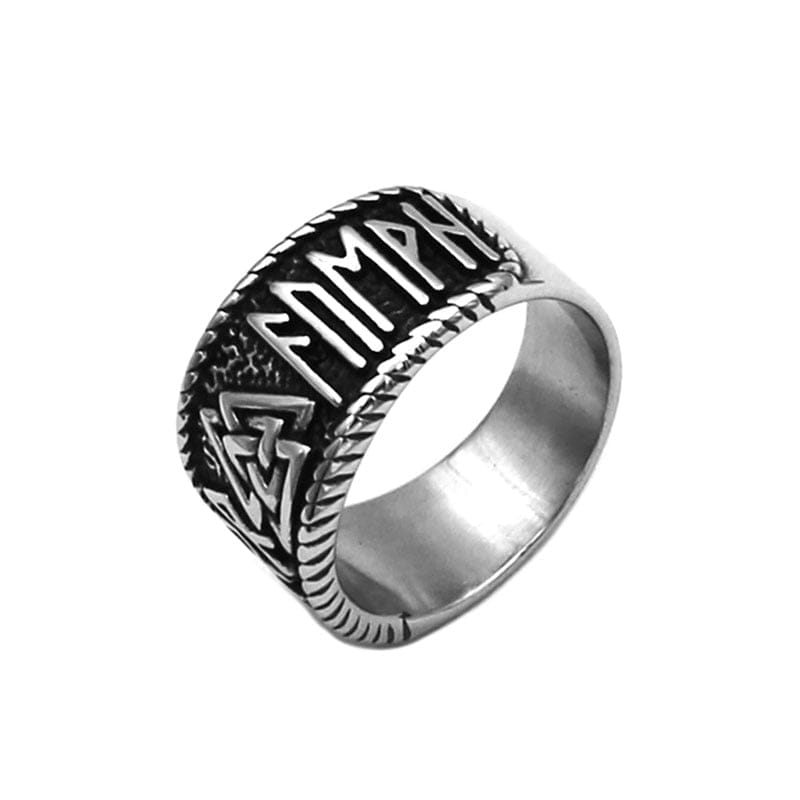 Viking Valknut & Runes Ring 4 Viking Valknut & Runes Ring - Image 4