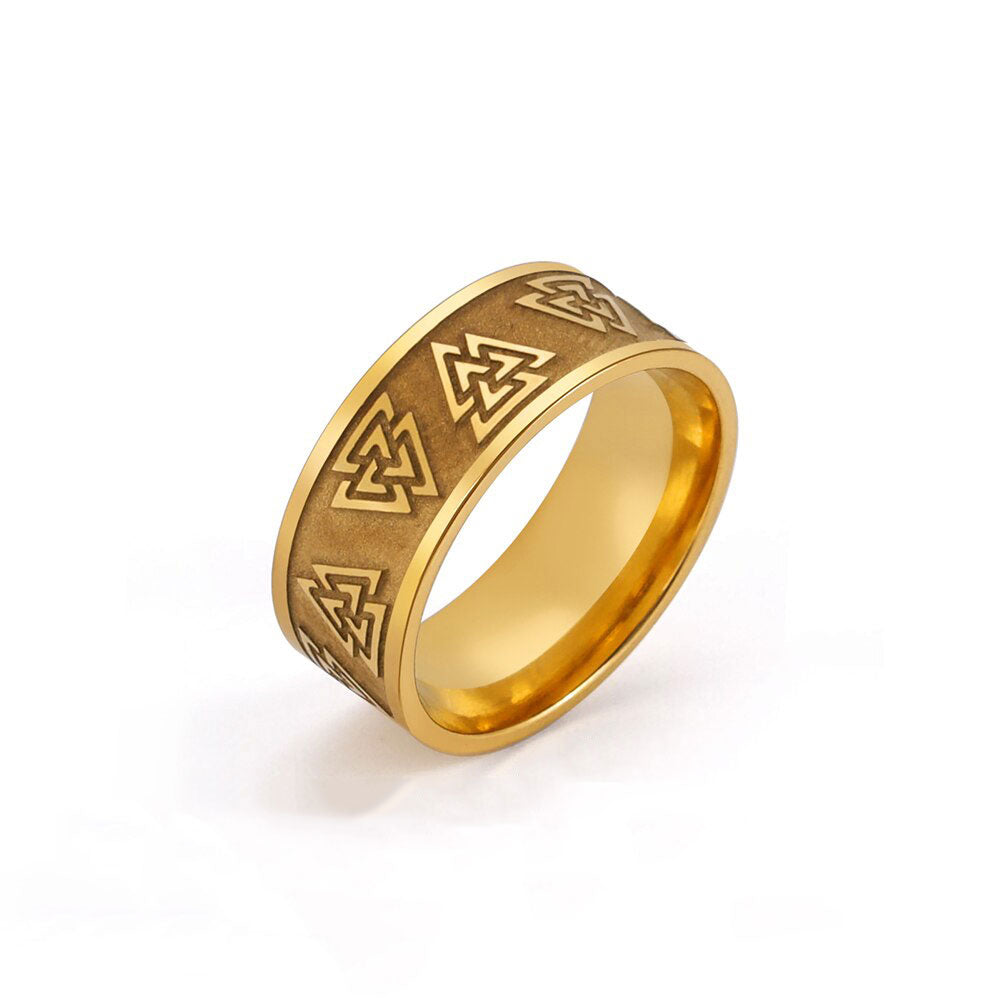 Viking Valknut Stainless Steel Ring 2 Viking Valknut Stainless Steel Ring - Image 2