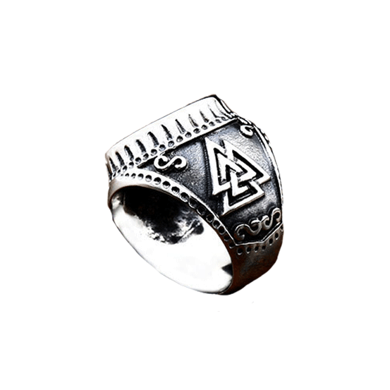 Viking Valknut Stainless Steel Ring 2 Viking Valknut Stainless Steel Ring - Image 2