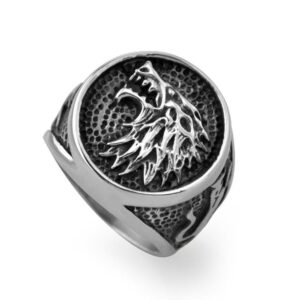 Viking Wolf Fenrir Ring