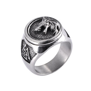 Viking Wolf Fenrir Stainless Steel Ring