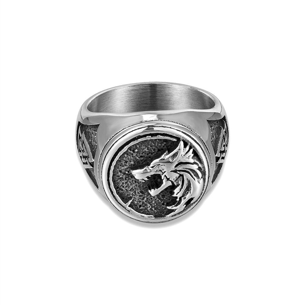 Viking Wolf Fenrir Stainless Steel Ring 2 Viking Wolf Fenrir Stainless Steel Ring - Image 2