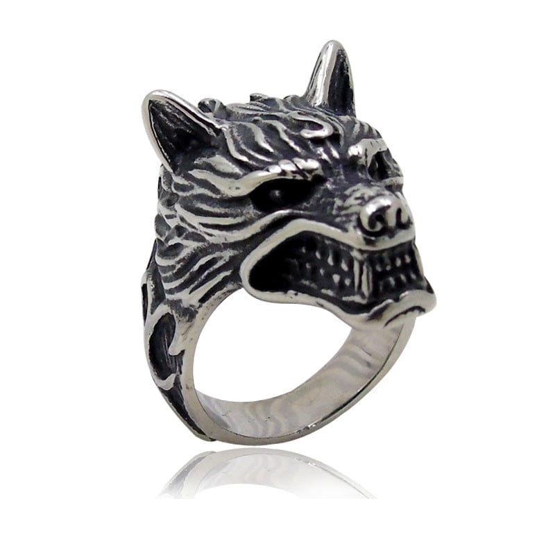 Viking Wolf Head Fenrir Ring 2 Viking Wolf Head Fenrir Ring - Image 2