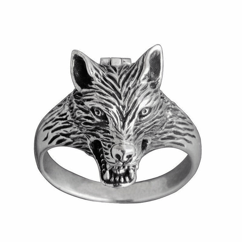 Viking Wolf Head Fenrir Zinc Alloy Ring 3 Viking Wolf Head Fenrir Zinc Alloy Ring - Image 3